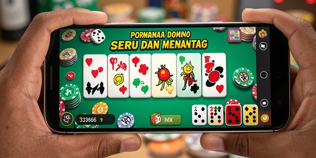 Screenshot gameplay 333666 menampilkan suasana bermain Domino yang seru.