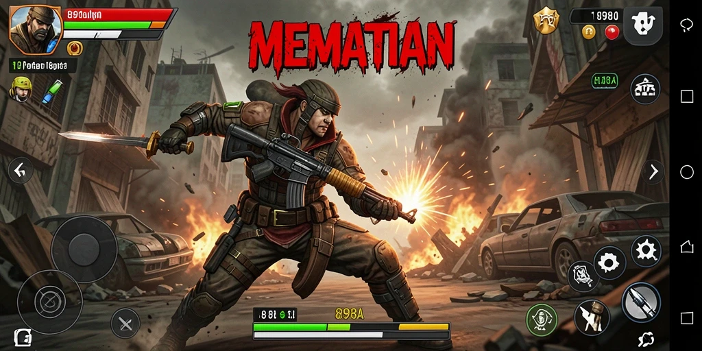 Tampilan gameplay Fighting yang intens dan menegangkan.