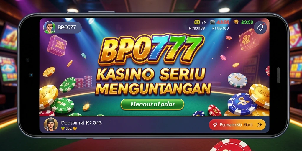 Screenshot permainan BPO777 menampilkan momen mendebarkan dalam kasino.