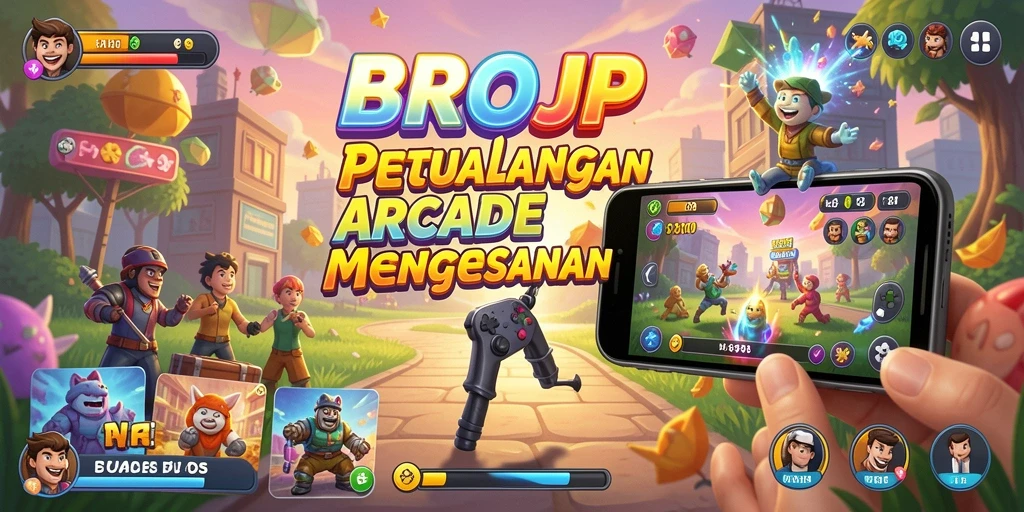 Screenshot gameplay BROJP yang menampilkan aksi Arcade yang seru.