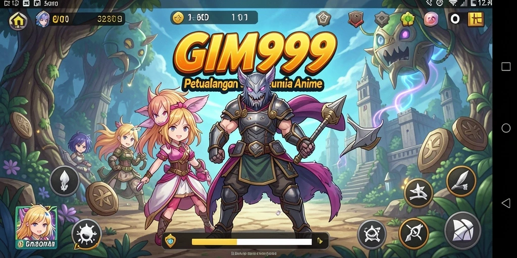 Tampilan gameplay GIM999 yang menarik dan penuh warna.
