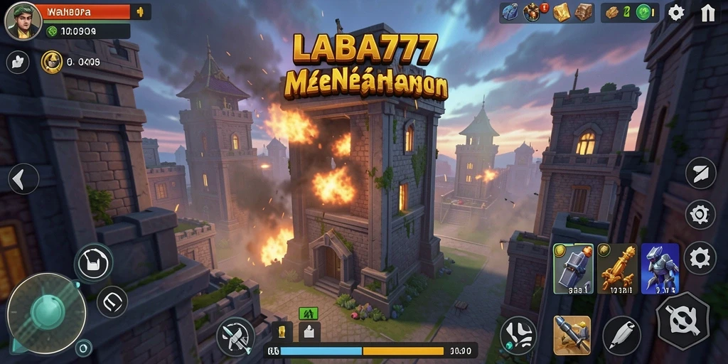 Tampilan gameplay LABA777 dengan menara pertahanan strategis.