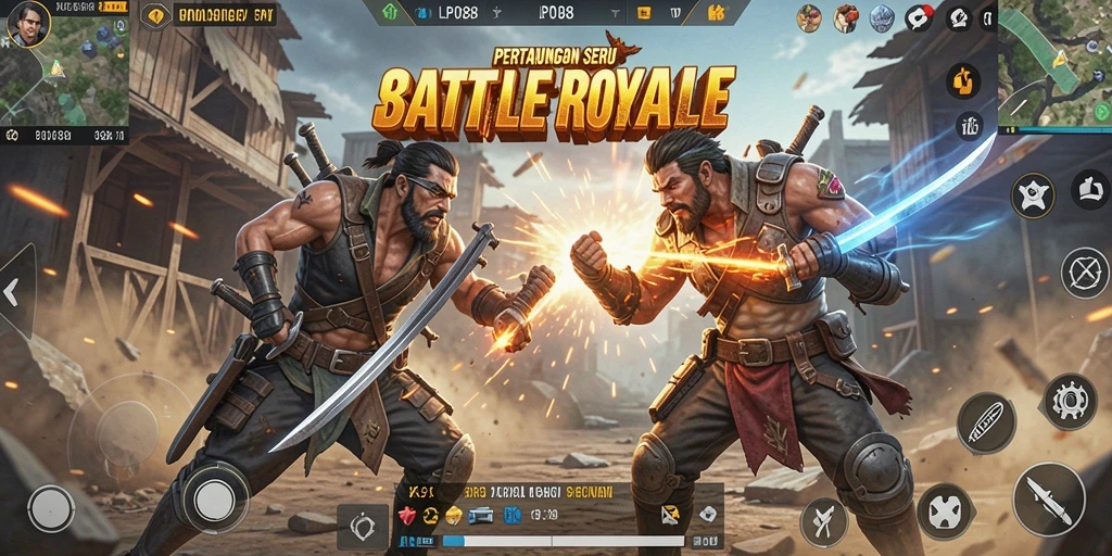 Tampilan menarik dari gameplay Battle Royale LPO88 yang seru.
