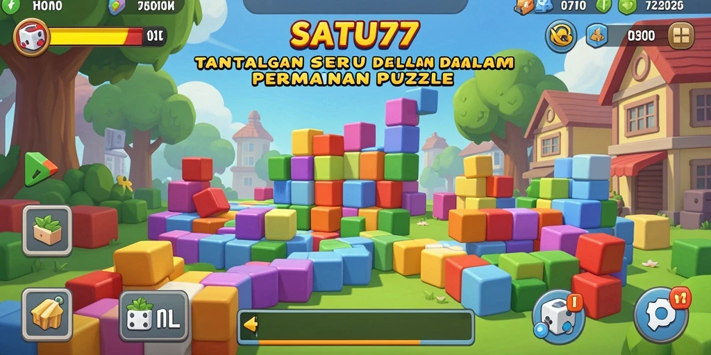 Tampilan menarik dari gameplay SATU77 yang penuh tantangan puzzle.