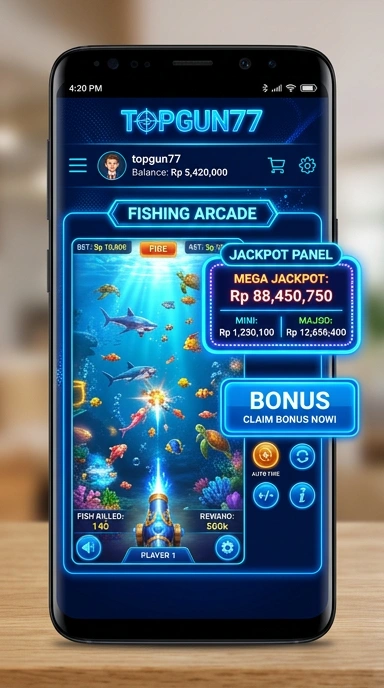 Screenshot daftar aplikasi populer di platform topgun77.
